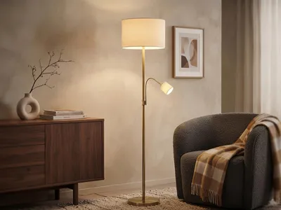 Produktbild von Trio - Stehlampe HOTEL - Gold - 40x40x170 cm