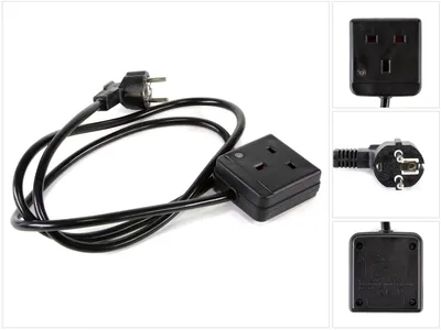 Zdjęcie produktu dla Adapter kabla sieciowego z UK do EU 1,5 m (wtyczka / kabel / przedłużacz / konwerter / wtyczka podróżna / kabel podróżny) UK2DE