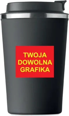 Obrázok produktu pre Prémiový termohrnček s VÁŠOU VLASTNOU GRAFICKOU potlačou, ČIERNY KT_173