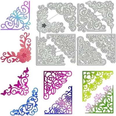 Obrázek produktu pro Sada plastových šablon pro výrobu přáníček a scrapbooking – papírové razítka pro vlastní výrobu přáníček – sada 8 kusů