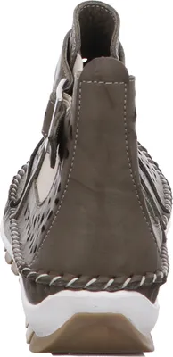 Produktbild von Gemini Damen Stiefelette Stretcheinsatz Schnalle Cutouts Muster 340207, Größe:41 EU, Farbe:Grün