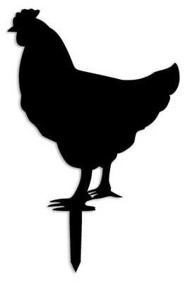 Image de Décoration de jardin Poule en métal noir 64 x 42 cm
