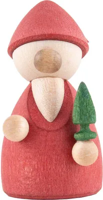 Produktbild von Wichtel rot mit Baum (4,2cm) von Rauta