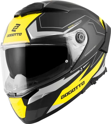 Produktbild von Bogotto FF118 Vilial Helm, schwarz matt/gelb, L