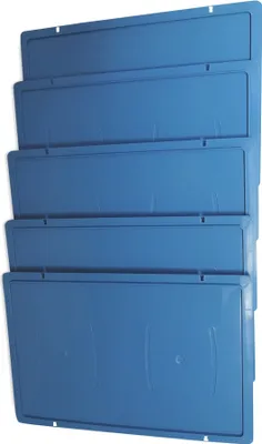 Produktbild von 5 Stück Deckel für Gemüsekiste, Eurofleischerkiste, Stapelbox E1 E2 E3 blau (5xDeckel blau)