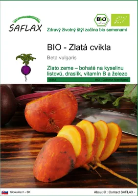 Obrázok produktu pre SAFLAX - BIO - Zlatá cvikla - Beta vulgaris - 50 Semená