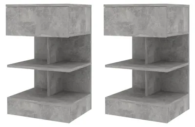Produktbild von Nachttische 2 Stück Betongrau 40x35x65 cm