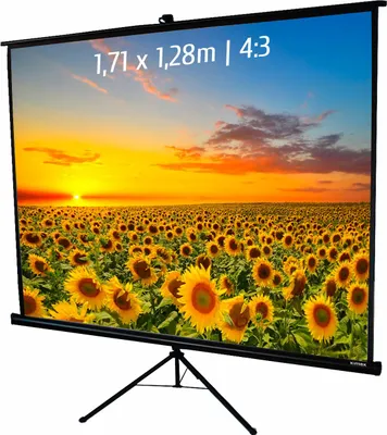 Zdjęcie produktu dla KIMEX 043-2003, Ręczny, 171 cm, 128 cm, 4:3, Czarny, Biały