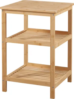 Obrázek produktu pro Bambusová stojící polička Ikerasak koupelnová polička 60 x 40 x 40 cm polička do koupelny kuchyňská polička bambusová polička dřevěná stojící