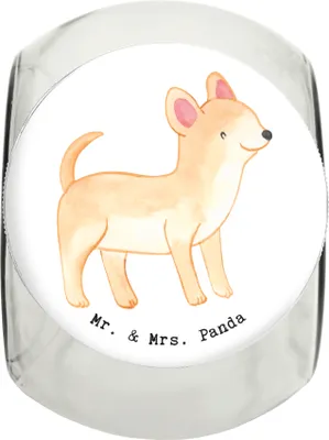 Produktbild von Mr. & Mrs. Panda Dose Chihuahua Lebensretter L 870ml - Weiß - Geschenk, Dekoglas, Glasdose, Keksdose, Bonbonglas, aufbewahrungsglas