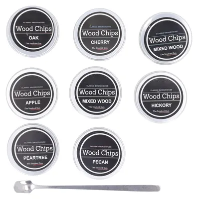 8 Naturholz-Chips, 7 Aromen für Cocktails & Whisky