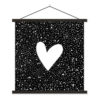 Produktbild von MuchoWow® Textilposter Design - Liebe - Herz 40x40 cm mit schwarzem Rahmen - Fotos