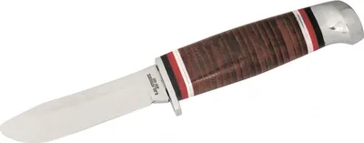 Image de Couteau pour enfants, acier AISI 420, manche en cuir étui en cuir