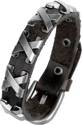 Produktbild von Damen Herren Punk Stilvolle Leder Armreif Legierung Armband Manschette Armband Schmuck-Schwarz