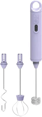 Obrázok produktu pre Elektrické ručné napeníče mlieka s vymeniteľnými hlavicami na penenie mlieka a 3 rýchlosťami pre mlieko, kávu, latte a čokoládové mlieko