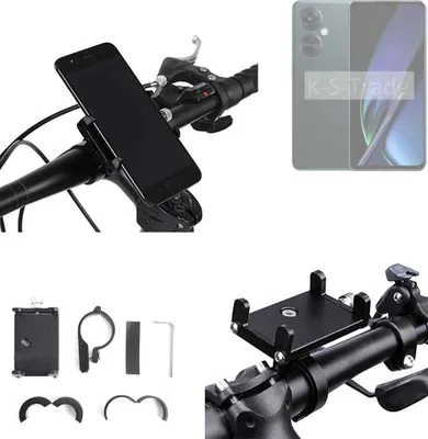 Produktbild von K-S-Trade Handyhalterung für das Fahrrad kompatibel mit Oppo K11x Halter Lenkstange Fahrradhalterung Motorrad Bike Mount Befestigung Smartphone Handy