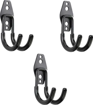 Immagine prodotto di Set di 3 ganci da parete BOTLE, ganci per utensili, per utensili elettrici, a forma di U 7 cm, stabili con rivestimento in PVC, per garage, capanni, ganci per abiti e rulli per verniciatura, ganci doppi, portata fino a 40 kg