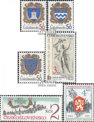Produktbild von Briefmarken Tschechoslowakei 1985 Mi 2797-2799,2800,2801,2807 (kompl.Ausg.) postfrisch Wappen