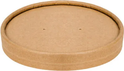 Produktbild von 125x Deckel für Suppenbecher Kraftpapier rund Ø11,5cm