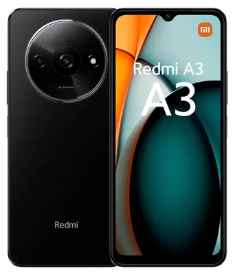 Productafbeelding van Xiaomi Redmi A3 smartphone, 128GB opslag, 4GB RAM, nachtzwart, LTE/4G, Android, 5000mAh batterij