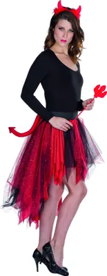 Produktbild von Tüllrock Teufel - für Halloween Kostüm Damen