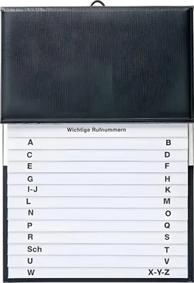 Produktbild von BRUNNEN Telefonregister 16x22cm schwarz Schuppen 106433590