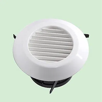 Image de Grilles de ventilation de 75 à 200 mm - Plastique - Blanc - Vanne d'admission d'air - Ventilateur d'extraction - Conduit - Vanne d'air