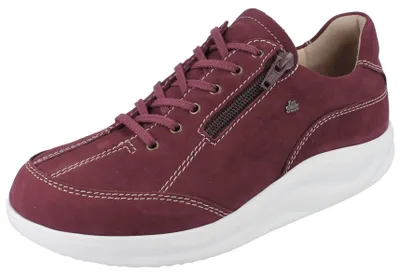 Produktbild von FINN COMFORT FINNAMIC Otaru Damen Schnürschuhe mit Reißverschluss beerenfarben Nubukleder - Größe: UK 6,5