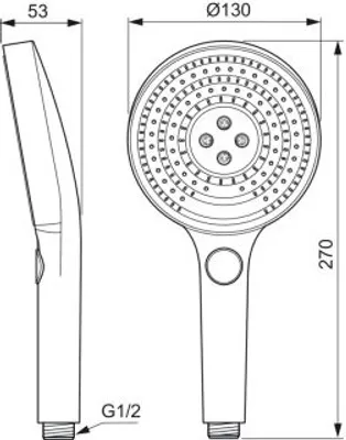 Produktbild von IDEAL STANDARD A7896A2 Handbrause Idealrain Solos