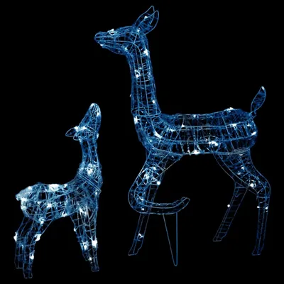 Produktbild von LED-Rentier-Familie Weihnachtsdeko Acryl 160 LED Kaltweiß