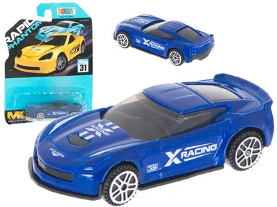 Produktbild von KIK KX5586_3 Metall-Rennwagen blau 7,5 cm