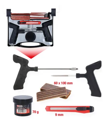 Produktbild von KS TOOLS Reifenvulkanisier-Satz, 5-tlg. 100mm Fäden (150.1070)