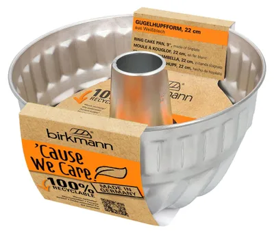 Produktbild von Birkmann, ´Cause we care, Gugelhupf, Ø 22 cm, runde Backform aus Weißblech, 8890