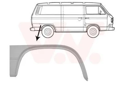 Image de VAN WEZEL Panneau latéral de réparation pour VW TRANSPORTER III Bus Transporter T3 Fourgon TRANSPORTER III Plateau/châssis