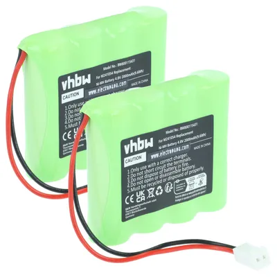 Produktbild von vhbw 2x Akku Ersatz für Teleradio M241054 für Industrie-Funkfernsteuerung Fernbedienung (2000 mAh, 4,8 V, NiMH)