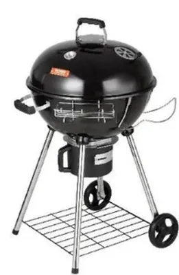 Image de Barbecue - Grill - Charbon de bois - Barbecue à charbon - Grill à charbon - Grill de 56 cm - 68,5 x 83 x 106 cm - Avec roues - Noir