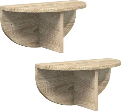 Obrázek produktu pro vidaXL Nástěnná police 2 ks dub Sonoma 38 x 19 x 19 cm materiál na bázi dřeva
