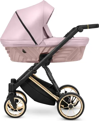 Produktbild von Kinderwagen Kunert Ivento Premium 3in1 - goldene Rahmenfarbe - Farbe: Eco Pink Metallic