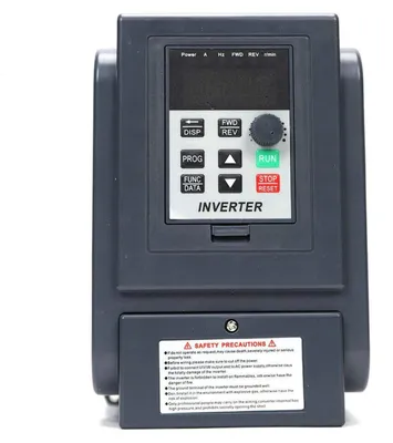 Immagine prodotto di Convertitore di frequenza - Inverter VFD - 0,75 kW - 220 V - Ingresso/uscita monofase - Regolazione della velocità del motore - Nero