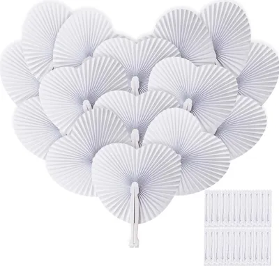 Produktbild von Fächer Hochzeit - 24pack Handfächer Handfächer, Fecher Sommer Hochzeit Deko for Geburttag, Party, Wedding, Fotografie, Wand Dekoration