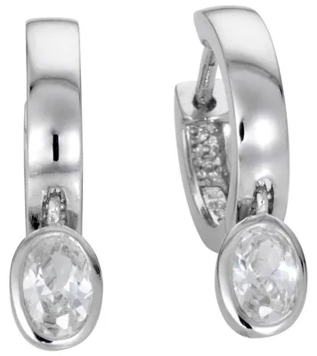 Produktbild von Miamar Damen SCR12 Creolen Silber Zirkonia Weiß