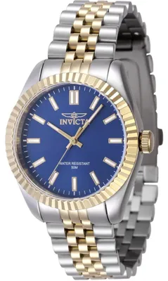 Zdjęcie produktu dla Invicta Specialty 47502 Zegarek Damski - Mechanizm Kwarcowy - Stal Nierdzewna z Niebieską Tarcza - 36 mm