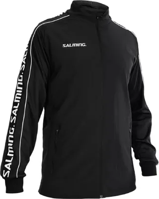 Produktbild von Salming Delta Kinder Jacket Jacke Sportjacke Trainingsjacke schwarz/weiß 1198740-0101, Größe:128