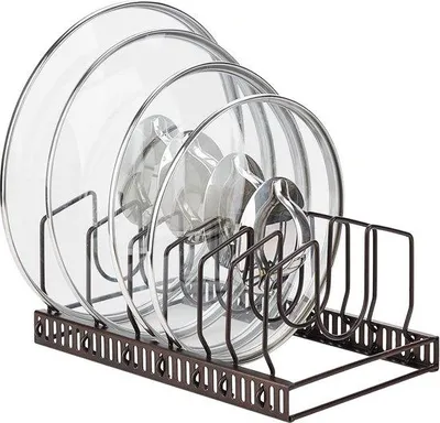 Produktbild von Metallene Geschirrspender mit 7 einstellbaren Fächern