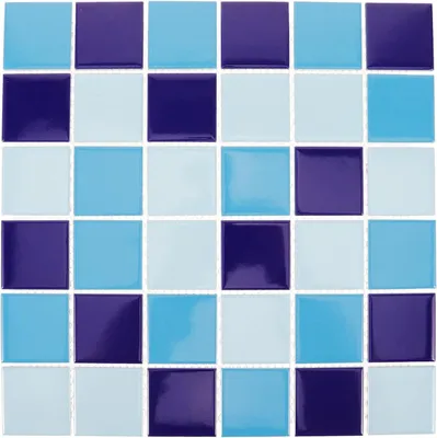 Produktbild von Mosaikfliesen Blaue Keramikfliesen Glänzend Für Pool Küche Backsplash Bad Wandgestaltung DIY Bodenfliesen Reparatur