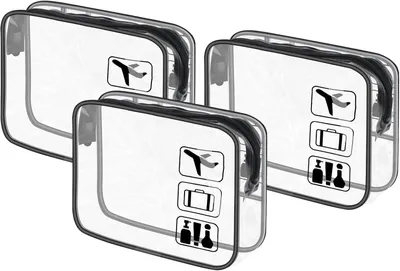 Zdjęcie produktu dla Kosmetyczka 3-częściowa, przezroczyste PVC, wodoodporna, do podróży