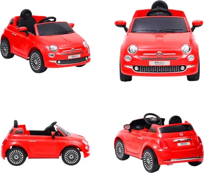 Imagen del producto de vidaXL Coche eléctrico infantil Fiat 500, color rojo - Coche eléctrico - Coches eléctricos - Coche eléctrico para niños - Coches eléctricos para niños