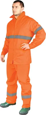 Produktbild von 2 tlg. Regenanzug orange L