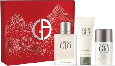 Produktbild von Giorgio Armani Acqua di Gio Pour Homme Set Eau de Toilette, 100 ml + Duschgel, 75 ml + Deodorant-Stick, 75 g