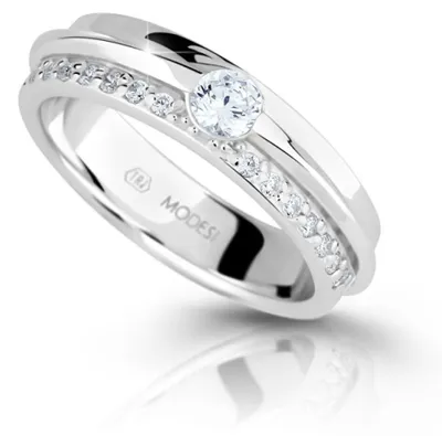 Immagine prodotto di Anello in argento con zirconi M16020 - Circonferenza: 59 mm.